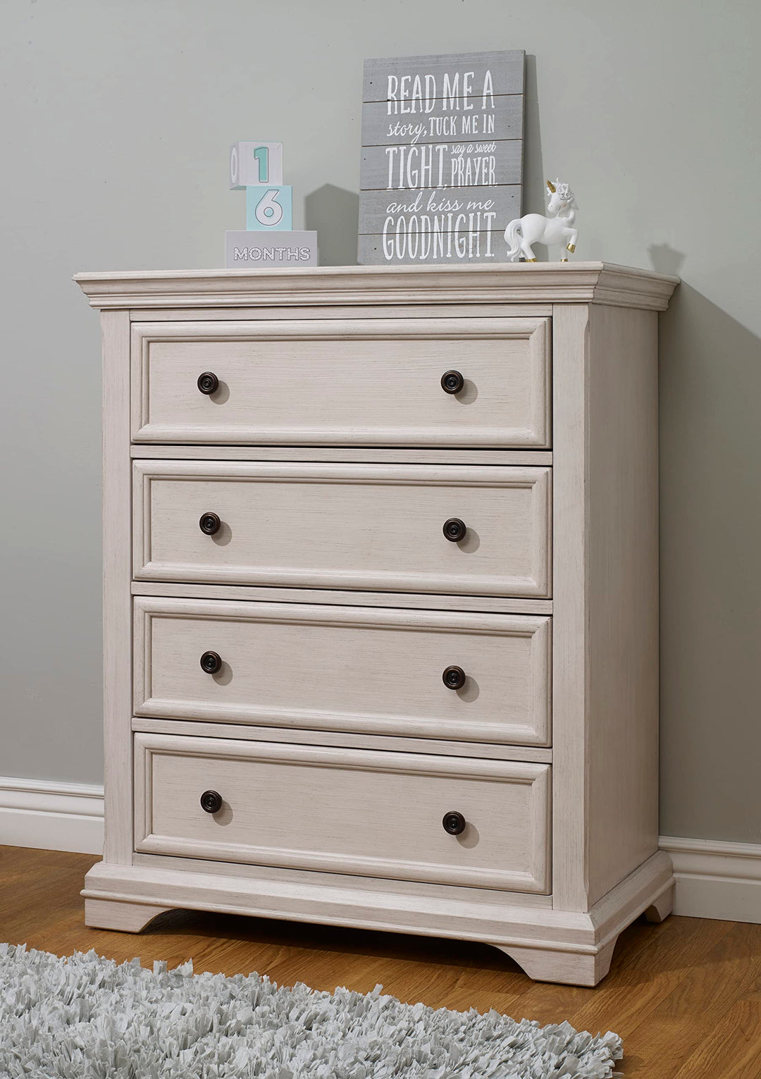 Sorelle Furniture Portofino Baby Dresser - Brushed Ivory Dresser for