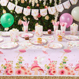 Fary Tea Party Tablecloths for Grls Floral Brthday Supples (54 X