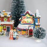 4" Christmas Toy Store Village Building Yellow