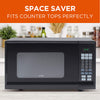 COMMERCICHEF 0.9 Cu Ft Microwave with 10 Power Levels Push Button and