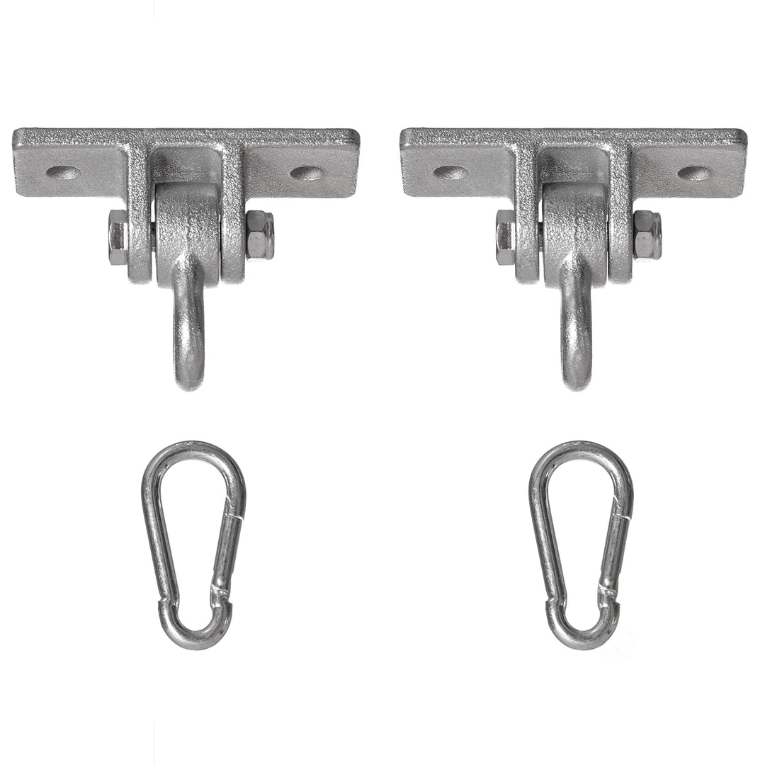 Heavy Duty Permanent Swing Hanger Brackets Set for Indoor and Outdoor Use Silver Metal