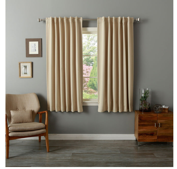 Aurora Home Insulated Thermal 63-inch Blackout Curtain Panel Pair