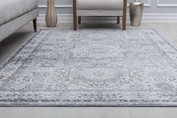 Hailey Geometric Medallion Traditional Area Rug by Rugs America