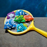 9" Colorful Weighted Fish Catching Water Game Yellow Synthetic