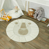 BALTA Mod-Tod Animal Round Shag Kids Rug Lion