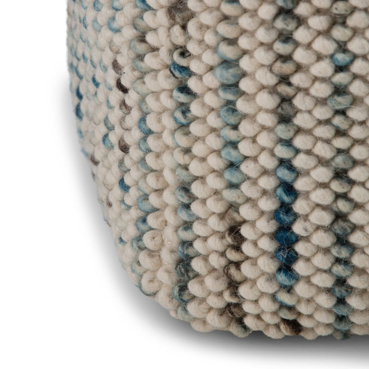 SIMPLIHOME Zoey 18 Inch Boho Cube Woven Pouf in Color Cotton