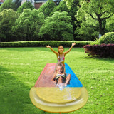 Inflatable Water Slide with 2 Bodyboards Summer Toy for Kids Build