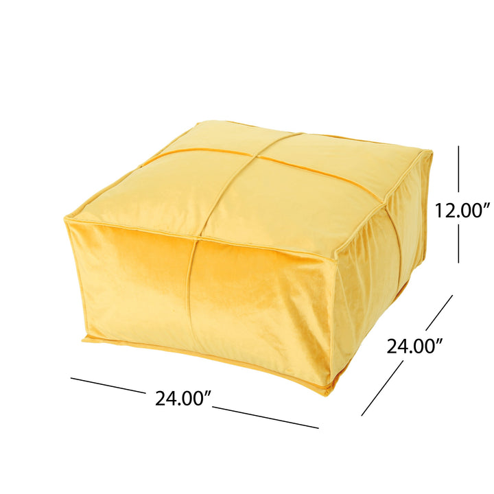 Christopher Knight Home Cytheria Cobalt Velvet Square Bean Bag