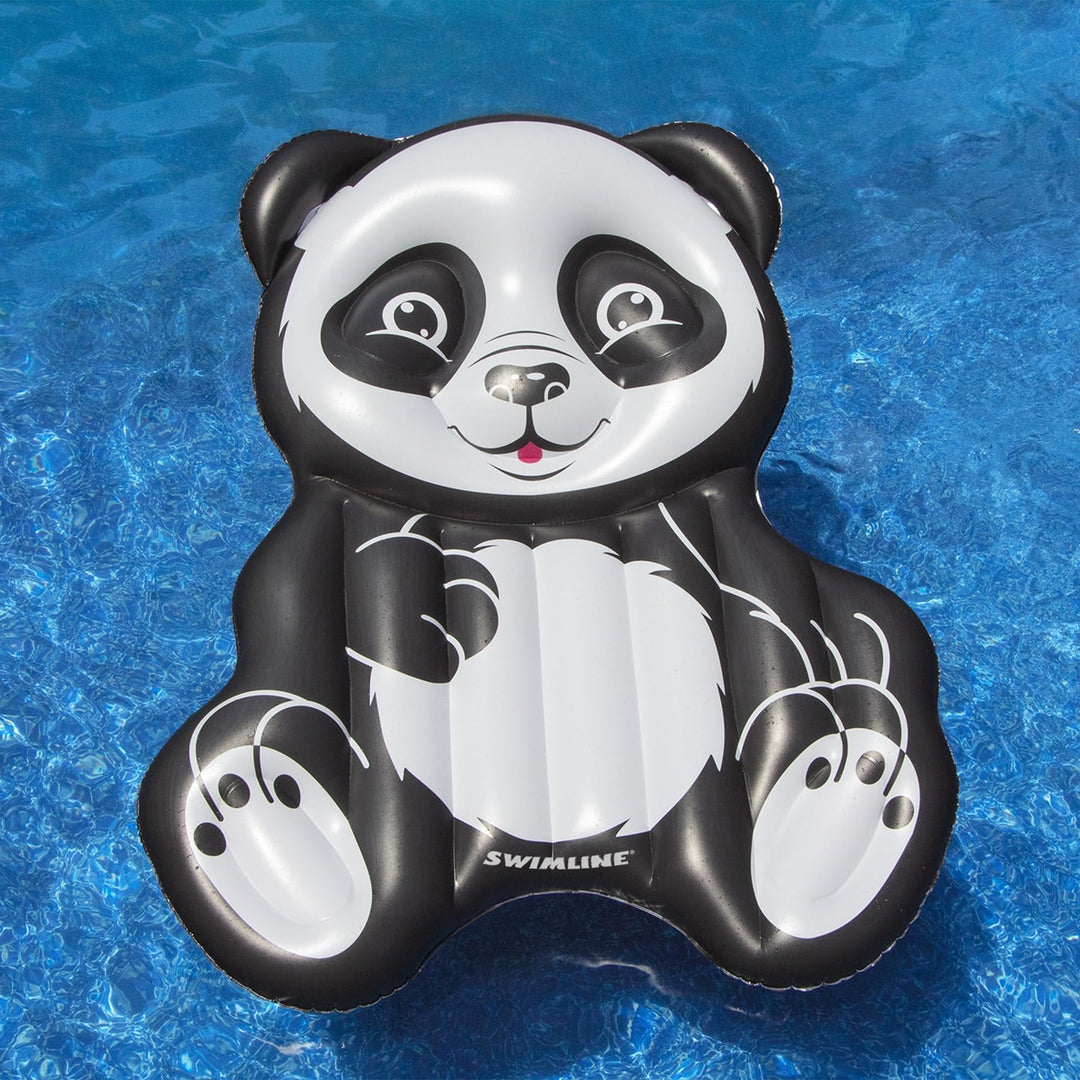 71" Black and White Inflatable Oversized Panda Swimming Pool