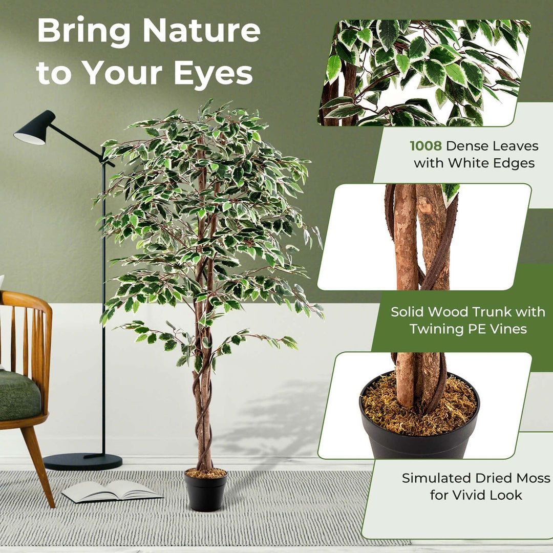 63'' Artificial Tree Indoor Plant in Nursery Pot D Cor