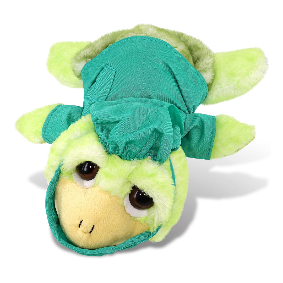 Green Sea Turtle Large Doctor Plush with Scrub Uniform and Cap 11 Inches Polyester