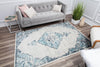 Rugs America Harper Collection HY50G Bluebonnet Transitional Vintage Area Rug 2'0"x8'0"