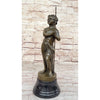 Child Saint Carrying Cross Religious Christianity Bronze Sculpture