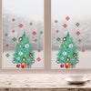 Christmas Tree Snowflakes Wall Sticker Nursery Gift Green Modern Contemporary Self Adhesive