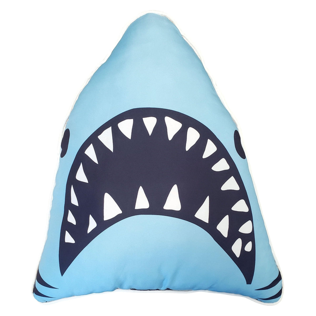 Kids Shark Adventure Full Bed-in-a-Bag with Decorative Pillow Blue