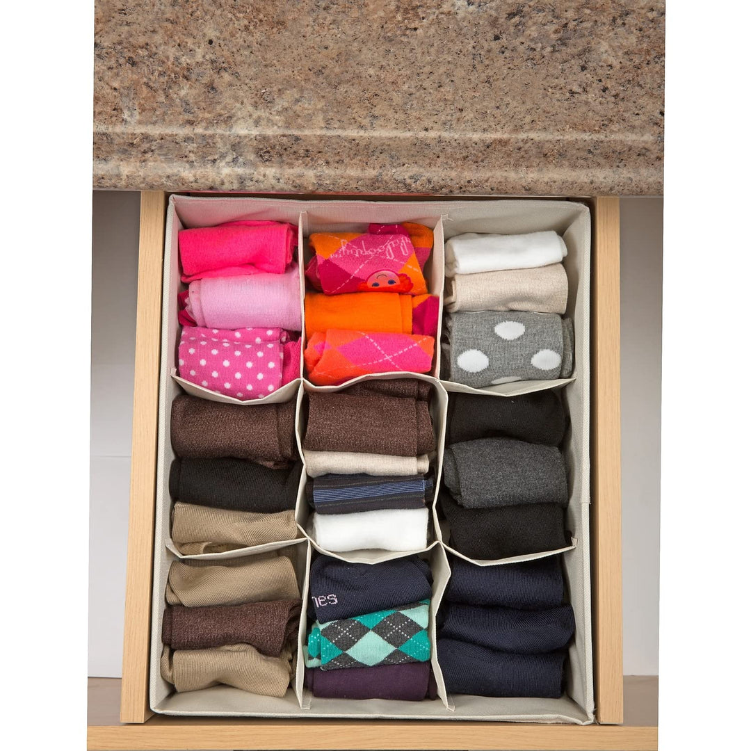 Simplify 9 ompartment Drawer Organizer Good for Socks Bras Ties