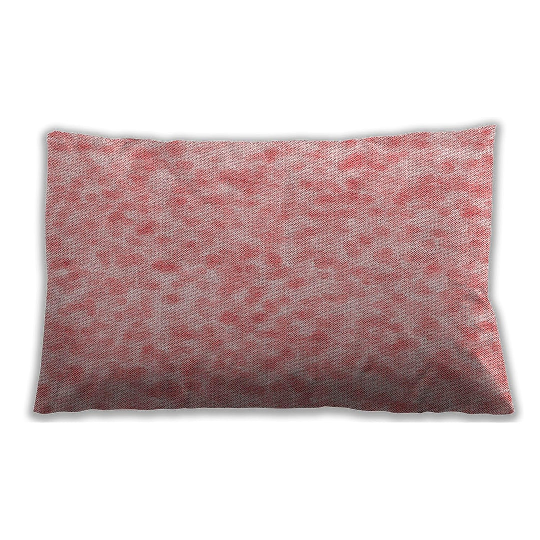 Patterned Indoor-Outdoor Baby Pink Lumbar Throw Pillow Abstract Modern Contemporary Chenille Single Removable Cover