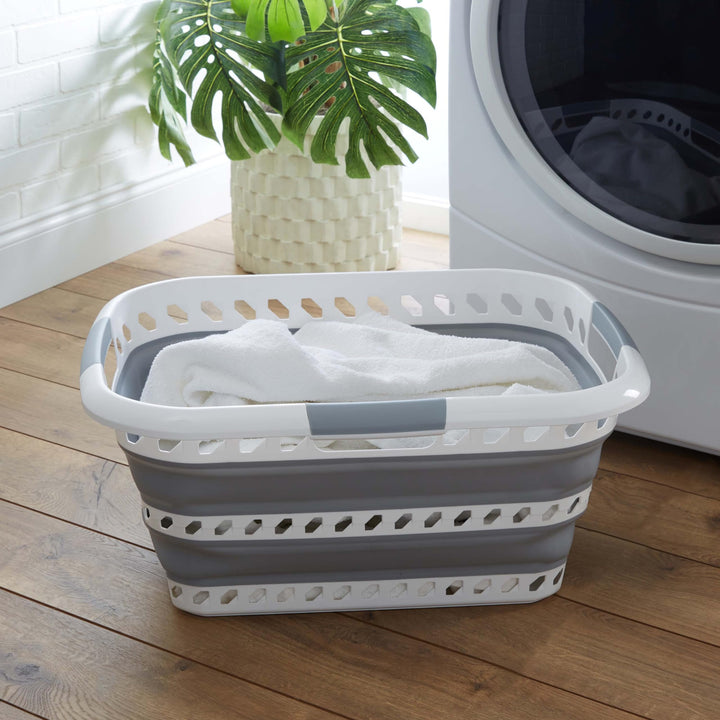 Simplify Collapsible Laundry Basket | Portable | Space Saver Storage |