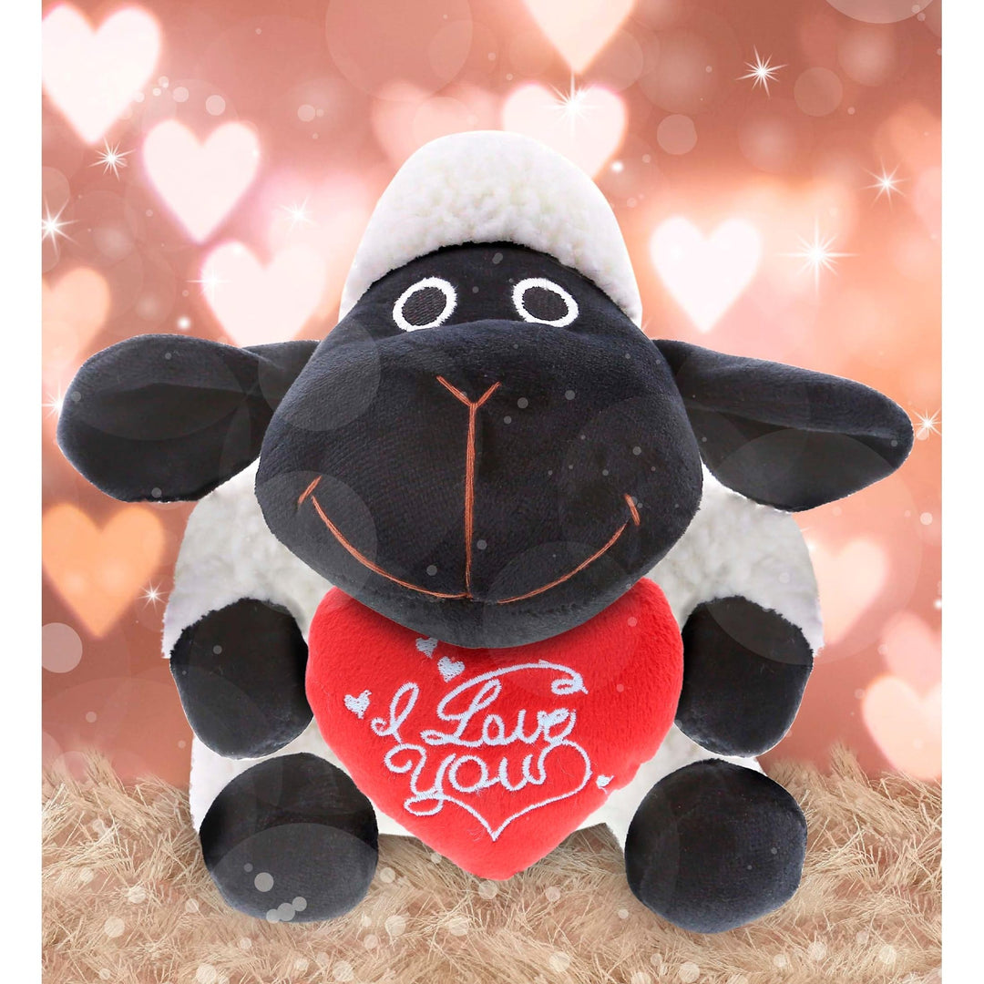 I Love You Plush Black Nose Sheep â€“ Stuffed Animal with Heart 6