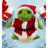 Santa Sea Turtle Stuffed Animal Hand Puppet with Outfit 10 Inches