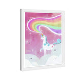 Olivia's Easel 'Unicorn Light' Kids Wall Art Framed Print Pink White