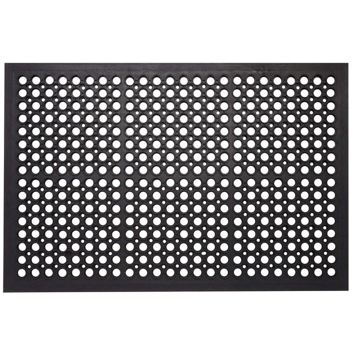 All Purpose Drainage Anti Fatigue Rubber Floor Mat 24" X 36" Black