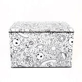 Baum Kid's Storage Coloring Lidded Trunk with Removeable Divider &