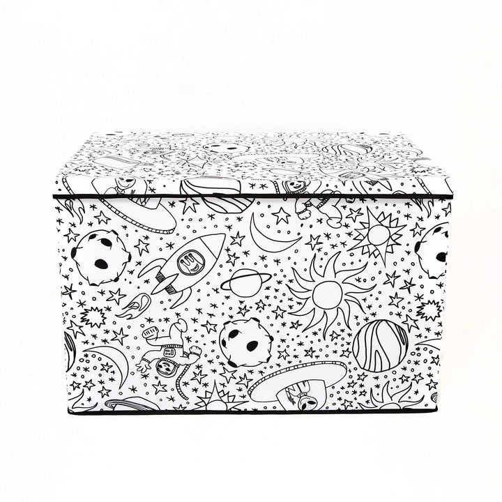 Kid's Coloring Large Trunk with Lid and Removable Divider (Includes