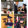 Sparkle Eyes Moose Graduation Plush Toy with Gown and Cap 6 Inches