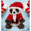 Santa Squat Panda Bear Stuffed Animal with Red Outfit 10 Inches