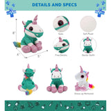 White Unicorn Sparkle Eyes Doctor Plush with Uniform and Cap 8