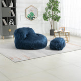 18.11''l Coolmore Comfort Bean Bag Chair Fur Lazy Sofa Footstool