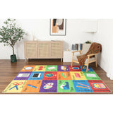 Kids Collection School Supplies Educational Area Rug 5'x'7' 5' X 7'