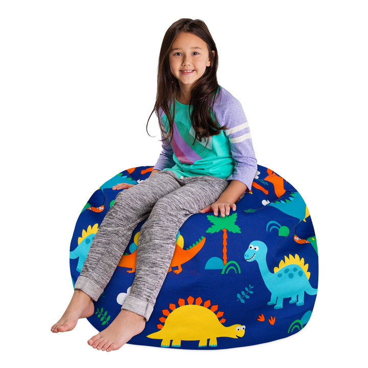 Posh Creations Stuffable Kids Stuffed Animal Storage Bean Bag Chair