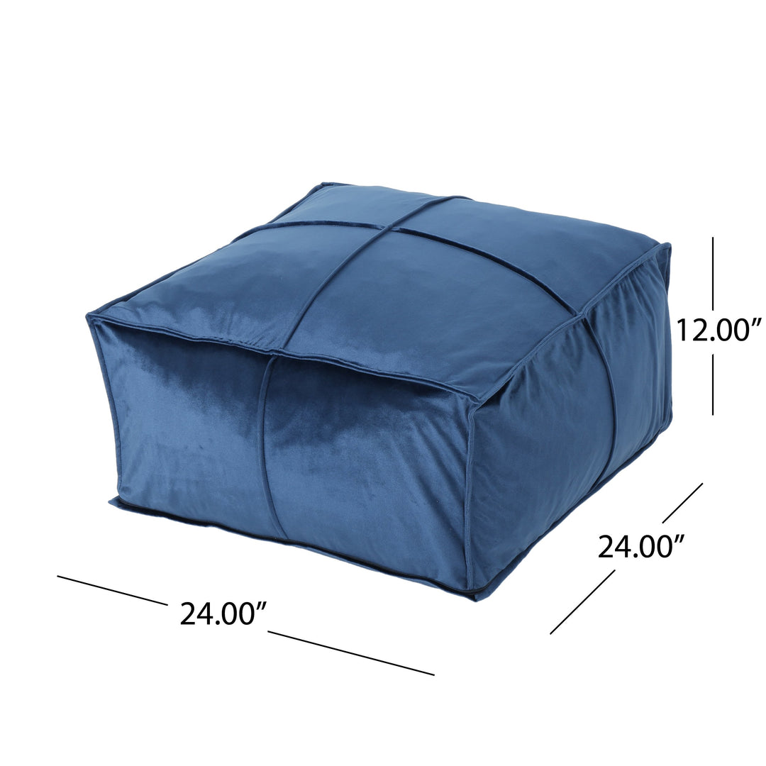 Christopher Knight Home Cytheria Cobalt Velvet Square Bean Bag