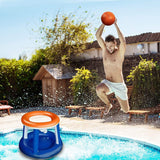 Inflatable Pool Basketball Hoop and Volleyball Set with Net