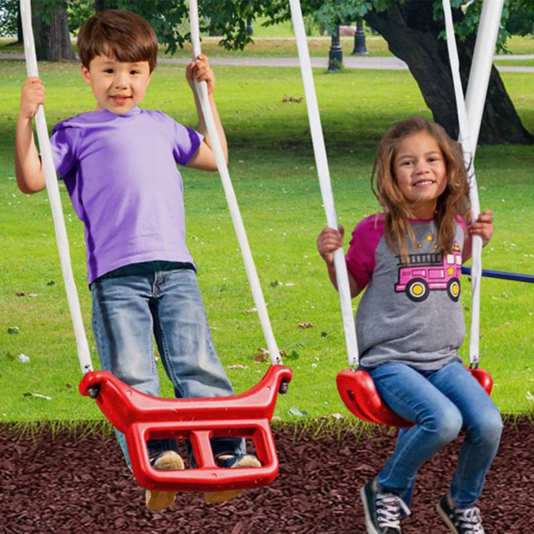 XDP Recreation Freedom Fun Metal A-Frame Kids Outdoor Swing Set 7