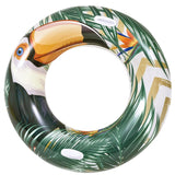 45" Tropical Toucan Inner Tube Pool Float Green Plastic