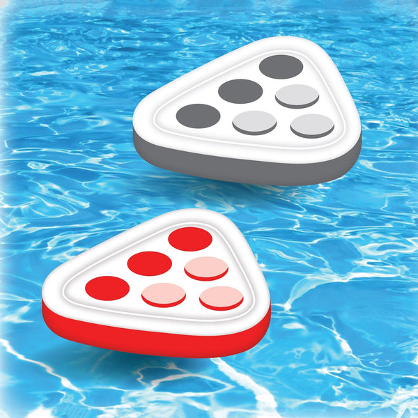 17.75" Inflatable Floating Swimming Pool Pong Game Set White Synthetic Fiber