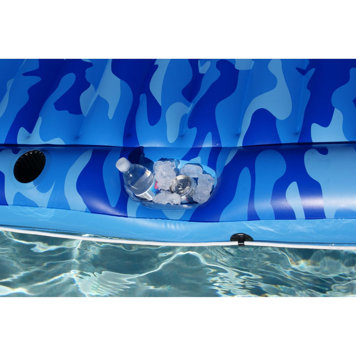 81-inch Inflatable Blue Camouflage Sized Swimming Pool Raft 81"