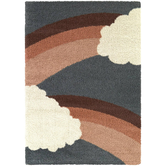 BALTA Mod-Tod Bella Kids Rainbow Shag Area Rug 5'3