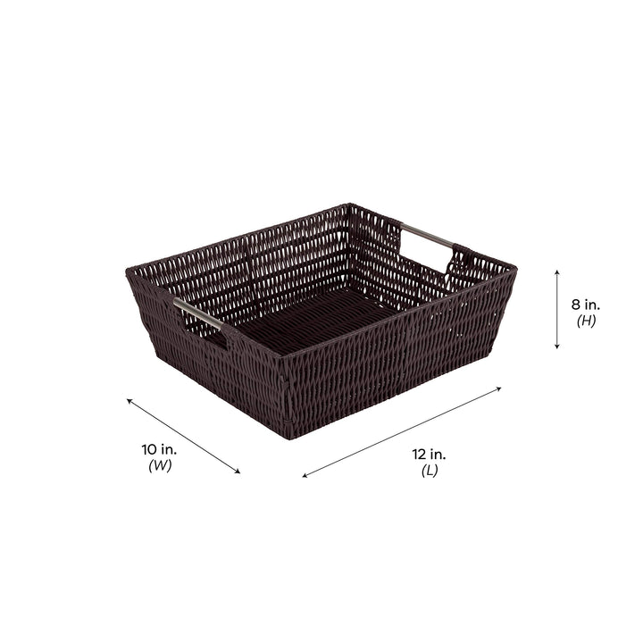 Simplify 15"x13"x5" Shelf Storage Woven Handles Nursery Playroom