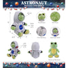 Sitting Frog Astronaut Plush with Space Helmet and Suit 9 Inches Green