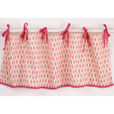 Sundance Curtain Valance Pink White Cotton