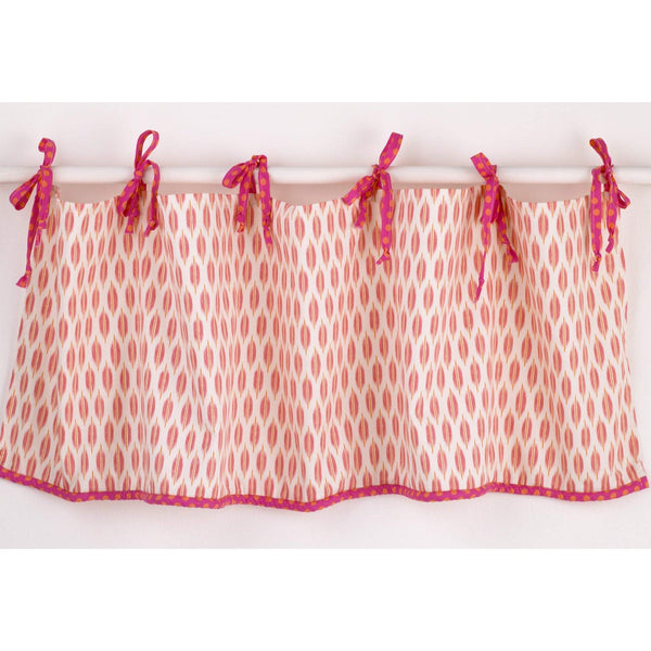 Sundance Curtain Valance Pink White Cotton