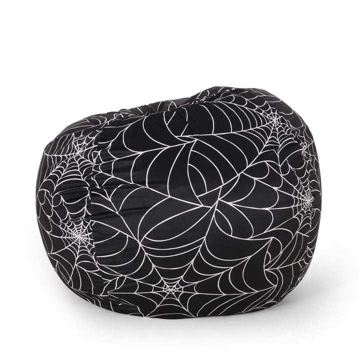 Bean Bag with Fabric for Dining Room Bedroom Etc Black Modern Contemporary Handmade