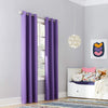 Sun Zero Riley Kids Bedroom Blackout Grommet Curtain Panel, 40" x 63", Purple