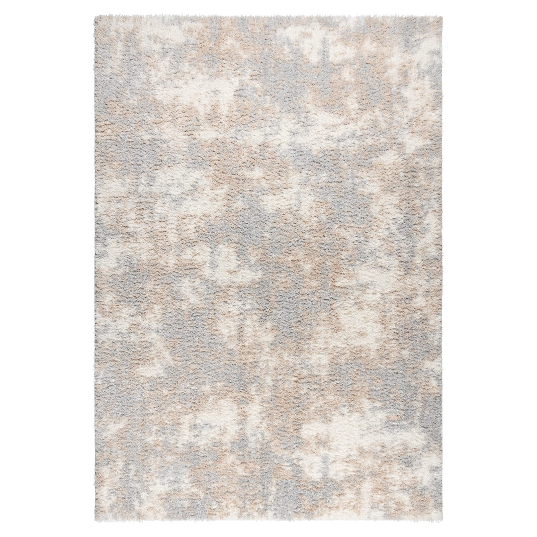 Gertmenian Air Shag Fresh Collection | Classic Plush Microfiber Shag Rug | Bedroom Nursery Living Room Dining Room Dorm Room | 9x13 Ft Extra Large, Garda Ivory/Gray/Beige, 19058