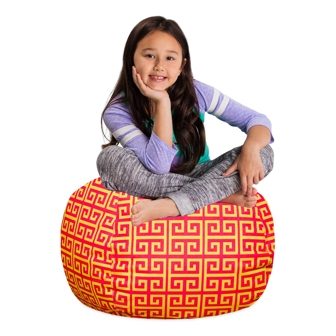 Posh Creations Stuffable Kids Stuffed Animal Storage Bean Bag Chair