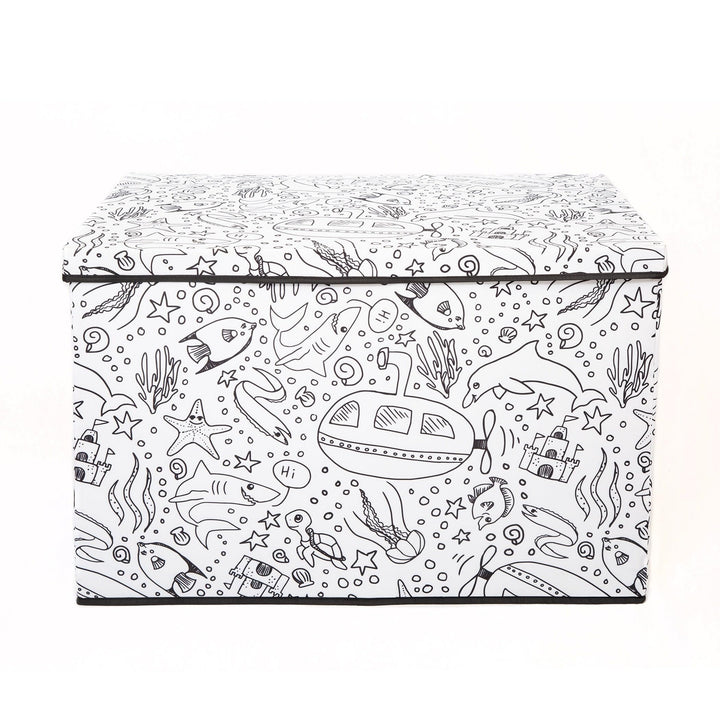 Baum - Kid's Medium Coloring Lidded Trunk Includes Removeable Divider